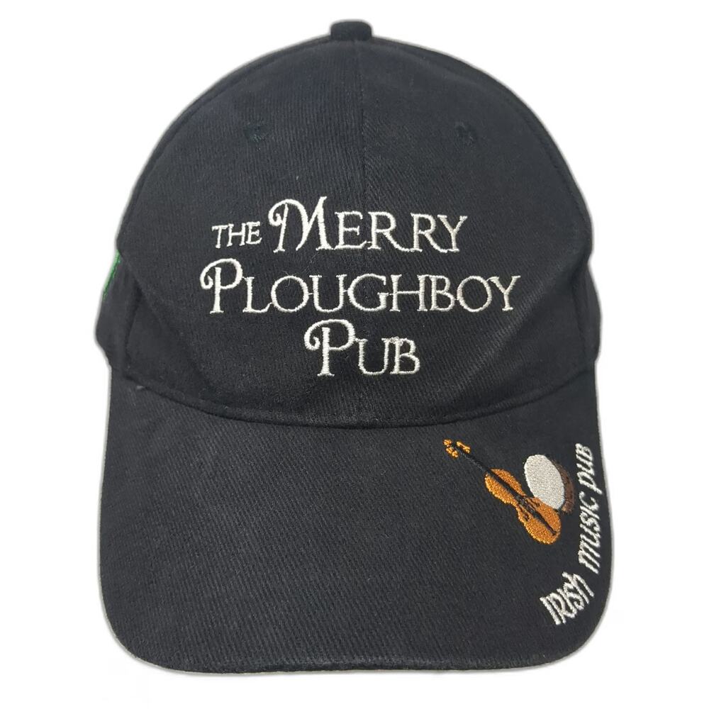 Merry Ploughboy Pub Baseball Cap Black One Size Irish Music Dublin Ireland Hat